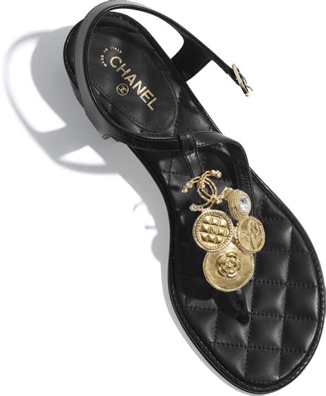 sandali neri tipo chanel|Chanel kid sandals.